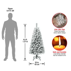 National Tree Company 4.5 ft. Acacia Flocked Tree
