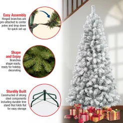 National Tree Company 6 ft. Acacia Flocked Tree