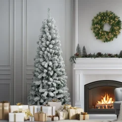 National Tree Company 6 ft. Acacia Medium Flocked Tree