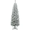 National Tree Company 6 ft. Acacia Pencil Slim Flocked Tree