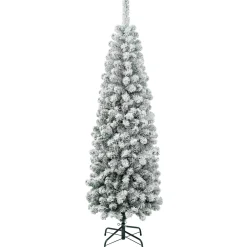 National Tree Company 6 ft. Acacia Pencil Slim Flocked Tree