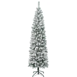 National Tree Company 7.5 ft. Acacia Pencil Slim Flocked Tree