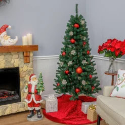 National Tree Company 6 ft. Acacia Tree with Multicolor Lights
