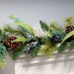 National Tree Company 6 ft. Blueberry Fields Garland