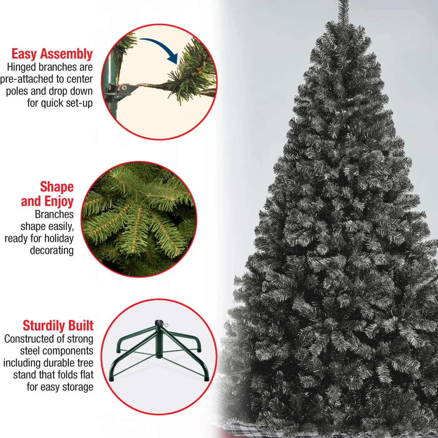 National Tree Company 7.5 ft. Color Pop Black Tree