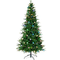 National Tree Company 6 ft. Duxbury Slim Tree with Dual Color LED Lights