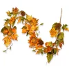 National Tree Company 6 ft. Fall Garland with Sunflowers, Pinecones, Berry Clusters, Maple Leaves
