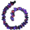 National Tree Company 9 ft. Halloween Black Fiber Optic Garland with Purple and Orange Lights