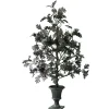 National Tree Company 4 ft. Halloween Black Oak Tree in a Black Urn Base