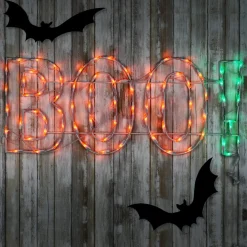 National Tree Company 3 ft. Halloween BOO Lighted Sign Decoration with LED Lights