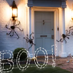 National Tree Company 5 ft. Halloween BOO Sign Lighted Sign Decoration with LED Lights