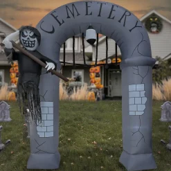 National Tree Company 12 ft. Halloween Ghost Arch Inflatable Decoration with LED Lights