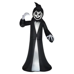 National Tree Company 9.5 ft. Halloween Turning Head Reaper Inflatable and Animated Decoration
