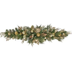 National Tree Company 6 ft. HGTV Home Collection Champagne Wishes Mantle Swag