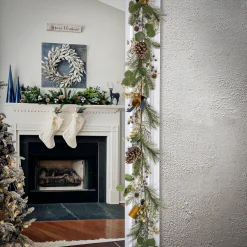 National Tree Company 9 ft. HGTV Home Collection Swiss Chic Garland