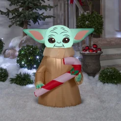 National Tree Company 3.5 ft. Inflatable Baby Yoda with LED Lights