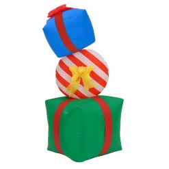 National Tree Company 6 ft. Inflatable Blow Up Giftbox Combination