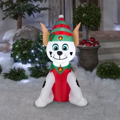 National Tree Company 3.5 ft. Inflatable Elf Paw Patrol Marshall Dalmatian with LED Lights