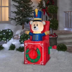 National Tree Company 5 ft. Inflatable Jack-In-The-Box with LED Lights