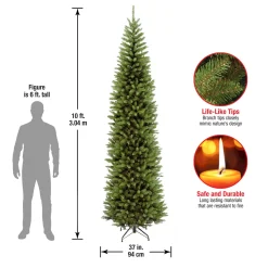 National Tree Company 10 ft. Kingswood Fir Pencil Slim Tree