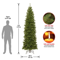 National Tree Company 9 ft. North Valley Spruce Pencil Slim Tree