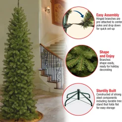 National Tree Company 9 ft. North Valley Spruce Pencil Slim Tree