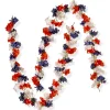 National Tree Company 6 ft. Patriotic Hydrangea Garland, 2-Pack