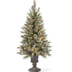 National Tree Company 4 ft. Pre-Lit Aberdeen Blue Spruce Tree with Twinkly LED Lights