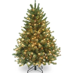 National Tree Company 4.5 ft. Pre-Lit Aberdeen Blue Spruce Tree with Clear Lights