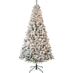 National Tree Company 7.5 ft. Pre-Lit Acacia Flocked Tree with Clear Lights