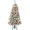 National Tree Company 4.5 ft. Pre-Lit Acacia Flocked Tree with Clear Lights