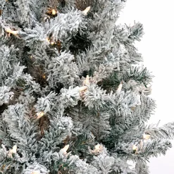 National Tree Company 6 ft. Pre-Lit Acacia Flocked Tree with Clear Lights