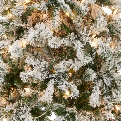 National Tree Company 6 ft. Pre-Lit Acacia Medium Flocked Tree with Clear Lights