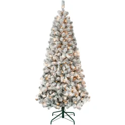 National Tree Company 6 ft. Pre-Lit Acacia Slim Tree with Clear Lights