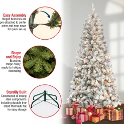 National Tree Company 6 ft. Pre-Lit Acacia Slim Tree with Clear Lights
