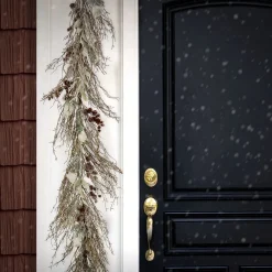 National Tree Company 9 ft. Pre-Lit Alpine Snowy Garland with LED Lights