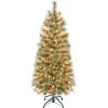 National Tree Company 4.5 ft. Pre-Lit Arcadia Pine Cashmere Slim Tree with Clear Lights