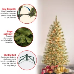 National Tree Company 4.5 ft. Pre-Lit Arcadia Pine Cashmere Tree with Clear Lights