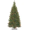National Tree Company 7 ft. Pre-Lit Aspen Spruce Slim Tree with Multicolor Lights