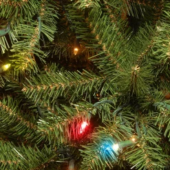 National Tree Company 7 ft. Pre-Lit Aspen Spruce Slim Tree with Multicolor Lights