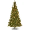 National Tree Company 7.5 ft. Pre-Lit Aspen Spruce Slim Tree with Clear Lights