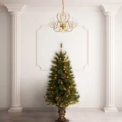 National Tree Company 4 ft. Pre-Lit Atlanta Spruce Tree with Clear Lights