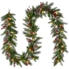National Tree Company 9 ft. Pre-Lit Bristle Berry Pine Garland with LED Lights