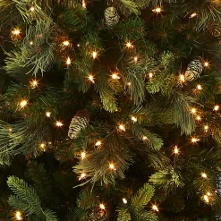 National Tree Company 9 ft. Pre-Lit Carolina Pine Slim Tree with Clear Lights