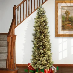 National Tree Company 7 ft. Pre-Lit Carolina Pine Slim Tree with Clear Lights