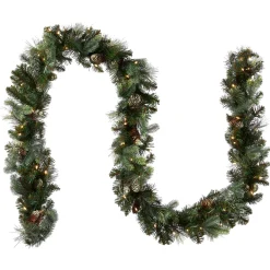 National Tree Company 9 ft. Pre-Lit Carolina Pine Garland with Clear Lights