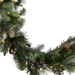 National Tree Company 9 ft. Pre-Lit Carolina Pine Garland with Clear Lights