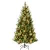 National Tree Company 6 ft. Pre-Lit Charleston Pine Slim Tree with Clear Lights