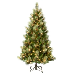 National Tree Company 6 ft. Pre-Lit Charleston Pine Slim Tree with Clear Lights