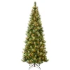 National Tree Company 9 ft. Pre-Lit Charleston Pine Slim Tree with Clear Lights